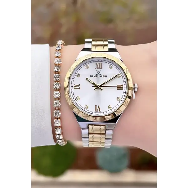 Daniel Klein DKISTE930 Kadranı Gümüş Kordonu Gold Gümüş Renk Kadın Kol Saati ve Bileklik