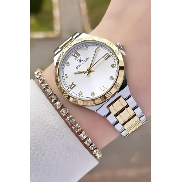 Daniel Klein DKISTE930 Kadranı Gümüş Kordonu Gold Gümüş Renk Kadın Kol Saati ve Bileklik