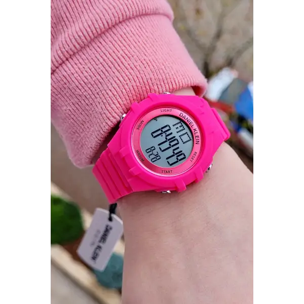 Daniel Klein DKISTE938 Fuşya Renk 7 Farklı Işıklı, Alarmlı, Kronometreli Kız Çocuk Kol Saati (5-12 Yaş)