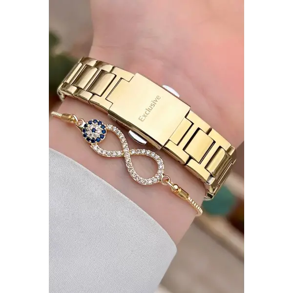 Daniel Klein DK1ISTE923 Gold Renk Fonksiyonlu Kadın Kol Saati ve Bileklik