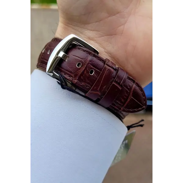 Ferrucci FCISTE249 Kasası Gümüş Kordonu Lacivert Renk Fonksiyonlu Erkek Kol Saati