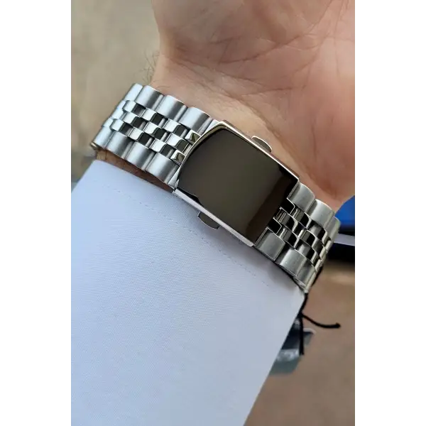 Ferrucci FCISTE250 Kadranı Lacivert Kordonu Gümüş Renk Takvimli Erkek Kol Saati