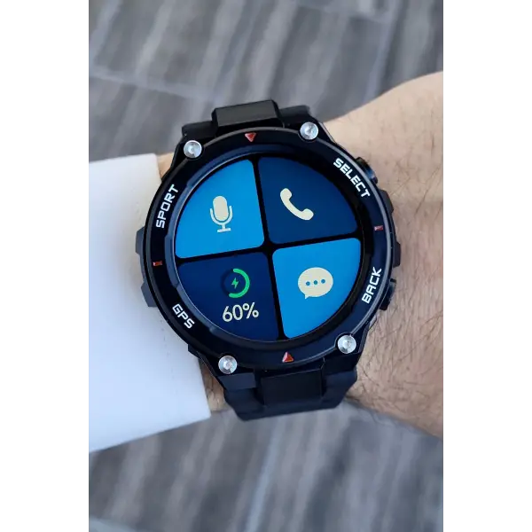 Daniel Klein DKISTE1047 Siyah Renk Pusulalı Barometreli Hediye Paketli Android/ios Uyumlu Akıllı Saat