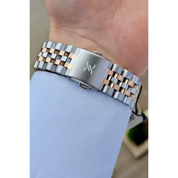 Daniel Klein DKISTE1066 Rose Gümüş Renk Hediye Paketli Takvim ve Gün Fonksiyonlu Erkek Kol Saati