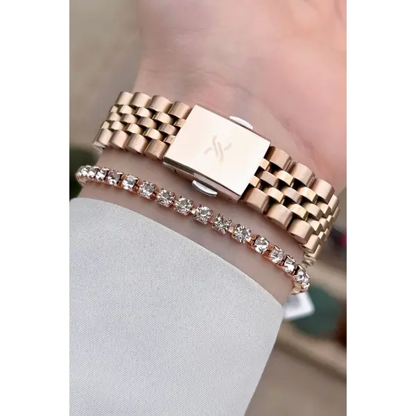 Daniel Klein DK1ISTE181 Rose Renk İç Göstergeleri Aktif Hediye Paketli Kadın Kol Saati ve Bileklik