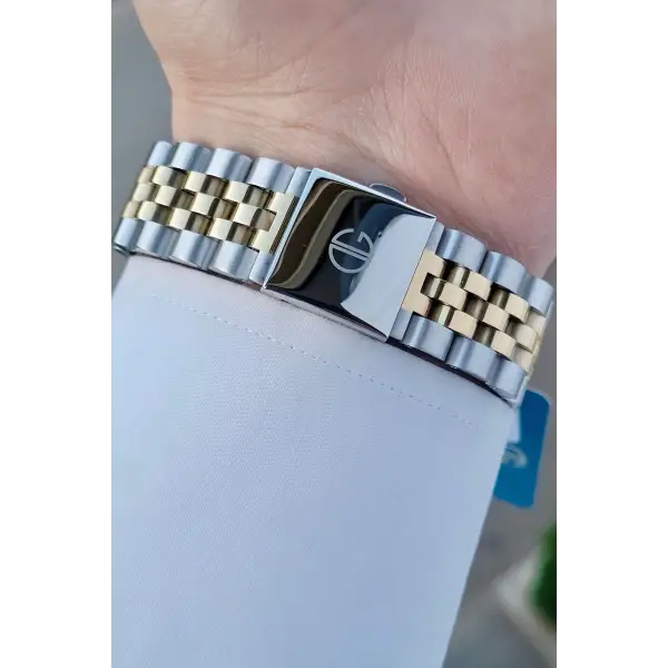 DAVID GUNER DGISTE95 Gold Gümüş Renk İç Göstrgeleri Aktif Hediye Paketli Erkek Kol Saati