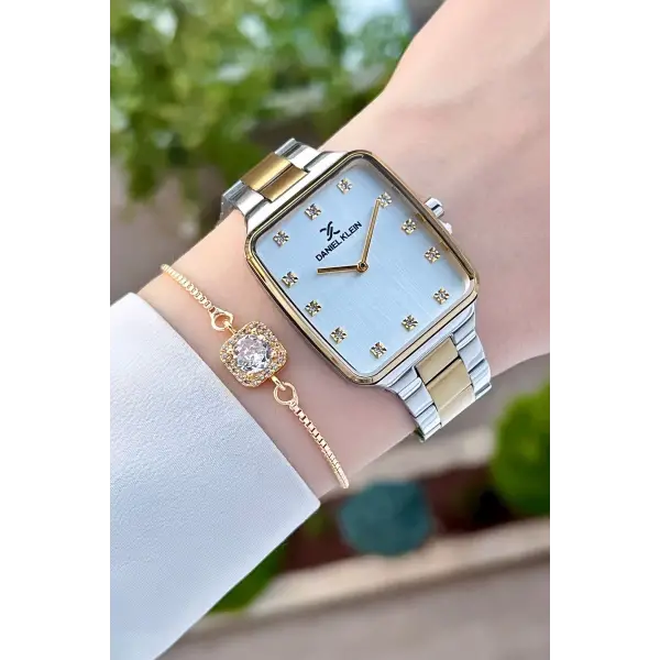 Daniel Klein DKISTE1107 Gold Gümüş Renk Hediye Paketli Kadın Kol Saati ve Bileklik