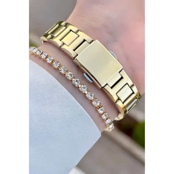 Ferrucci FCISTE289 Gold Renk Hediye Paketli Kadın Kol Saati ve Bileklik