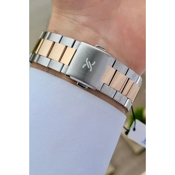 Daniel Klein DKISTE1130 Kadranı Siyah Rose Gümüş Renk Takvimli Hediye Paketli Erkek Kol Saati