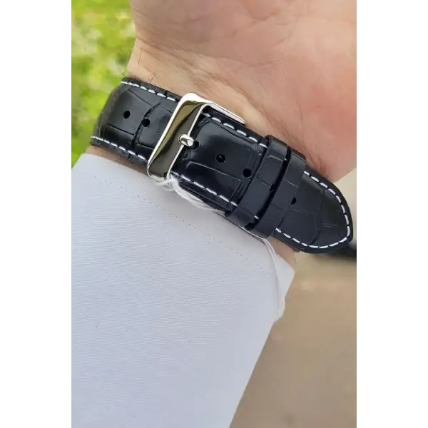 Casio CSISTE5 Kadranı Gümüş Kordonu Siyah Renk Hediye Paketli Erkek Kol Saati