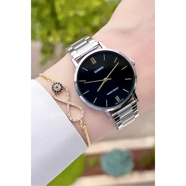 Casio CSISTE29 Kadranı Siyah Kordonu Gümüş Renk Hediye Paketli Kadın Kol Saati