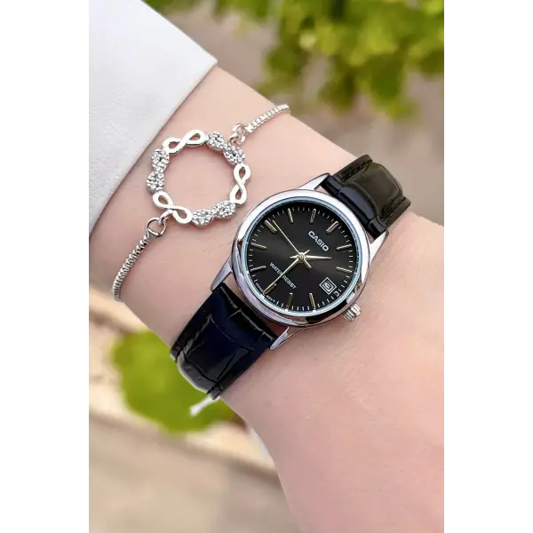 Casio CSISTE22 Kasası Gümüş Kordonu Siyah Renk Hediye Paketli Kadın Kol Saati