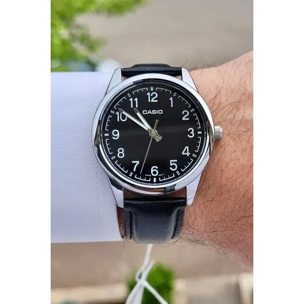 Casio CSISTE12 Kasası Gümüş Kordonu Siyah Renk Hediye Paketli Erkek Kol Saati