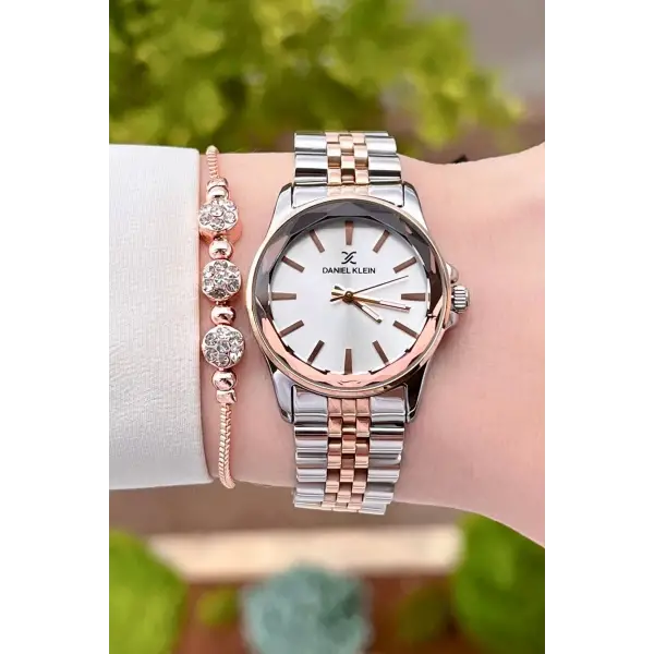 Daniel Klein DKISTE1185 Rose Gümüş Renk Hediye Paketli Kadın Kol Saati ve Bileklik