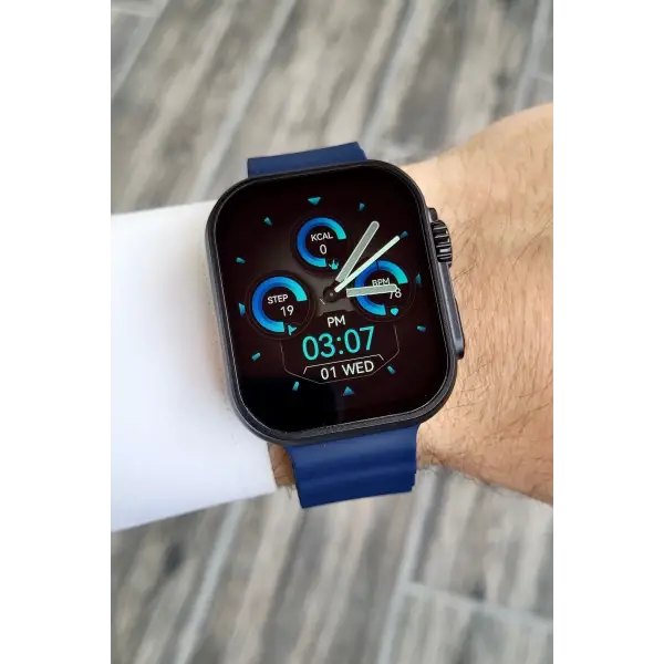 Daniel Klein DKISTE1162 Android/ios Uyumlu Arama Özellikli Lacivert Renk Kordonlu Akıllı Kol Saati