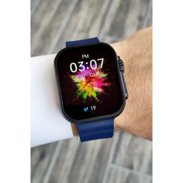 Daniel Klein DKISTE1162 Android/ios Uyumlu Arama Özellikli Lacivert Renk Kordonlu Akıllı Kol Saati