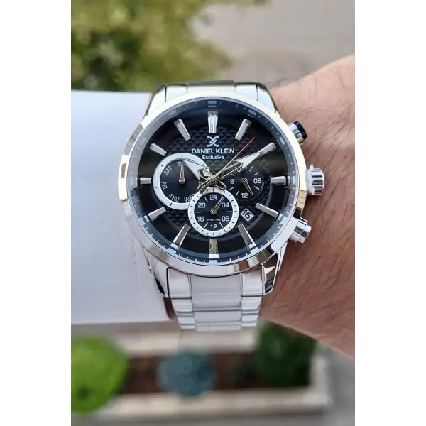 Daniel Klein DKISTE1240 Kadranı Siyah Renk İç Göstergeleri Aktif Hediye Paketli Erkek Kol Saati