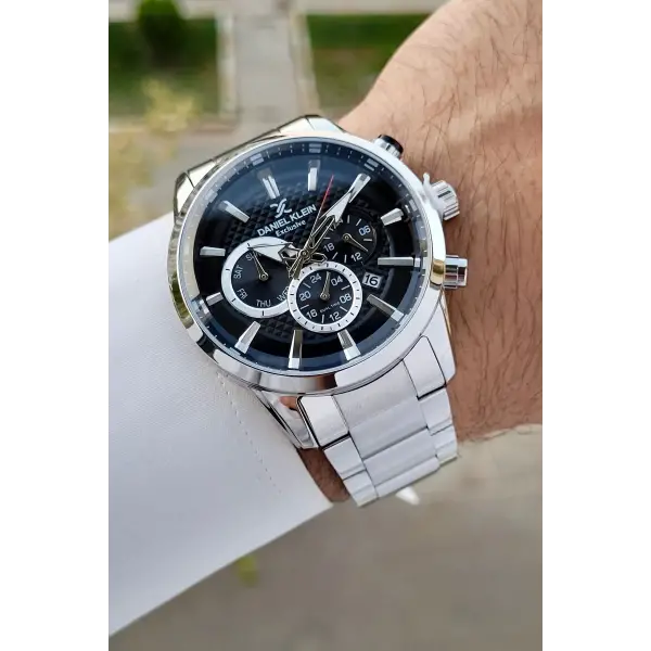 Daniel Klein DKISTE1240 Kadranı Siyah Renk İç Göstergeleri Aktif Hediye Paketli Erkek Kol Saati
