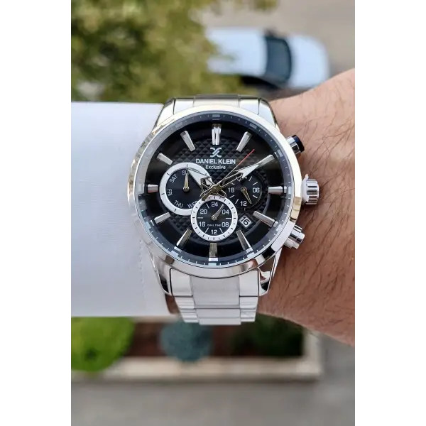 Daniel Klein DKISTE1240 Kadranı Siyah Renk İç Göstergeleri Aktif Hediye Paketli Erkek Kol Saati