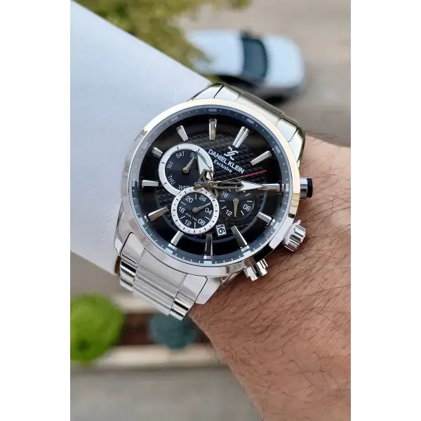 Daniel Klein DKISTE1240 Kadranı Siyah Renk İç Göstergeleri Aktif Hediye Paketli Erkek Kol Saati