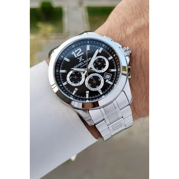 Daniel Klein DKISTE1234 Kadranı Siyah Kordonu Gümüş Renk İç Göstergeleri Aktif Erkek Kol Saati