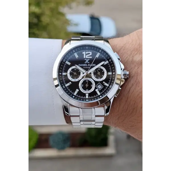 Daniel Klein DKISTE1234 Kadranı Siyah Kordonu Gümüş Renk İç Göstergeleri Aktif Erkek Kol Saati