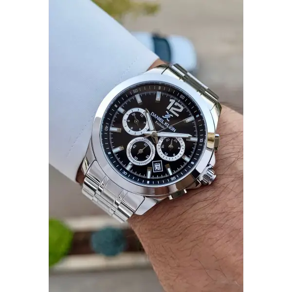 Daniel Klein DKISTE1234 Kadranı Siyah Kordonu Gümüş Renk İç Göstergeleri Aktif Erkek Kol Saati