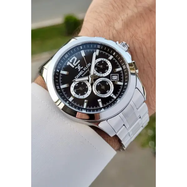 Daniel Klein DKISTE1234 Kadranı Siyah Kordonu Gümüş Renk İç Göstergeleri Aktif Erkek Kol Saati