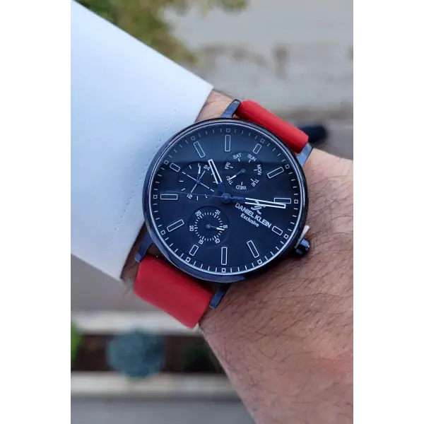 Daniel Klein DKISTE1272 Kasası Lacivert 4 Farklı Silikon Kordonlu İç Göstergeleri Aktif Hediye Paketli Erkek Kol Saati