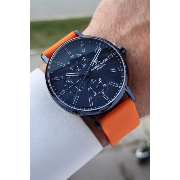 Daniel Klein DKISTE1272 Kasası Lacivert 4 Farklı Silikon Kordonlu İç Göstergeleri Aktif Hediye Paketli Erkek Kol Saati