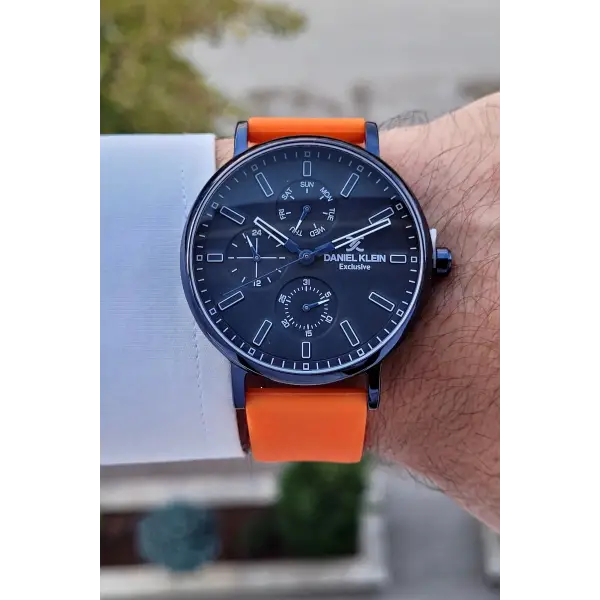 Daniel Klein DKISTE1272 Kasası Lacivert 4 Farklı Silikon Kordonlu İç Göstergeleri Aktif Hediye Paketli Erkek Kol Saati