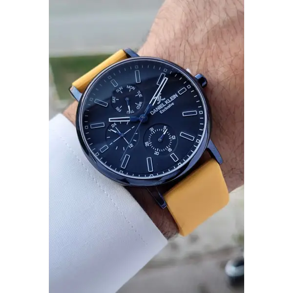 Daniel Klein DKISTE1272 Kasası Lacivert 4 Farklı Silikon Kordonlu İç Göstergeleri Aktif Hediye Paketli Erkek Kol Saati