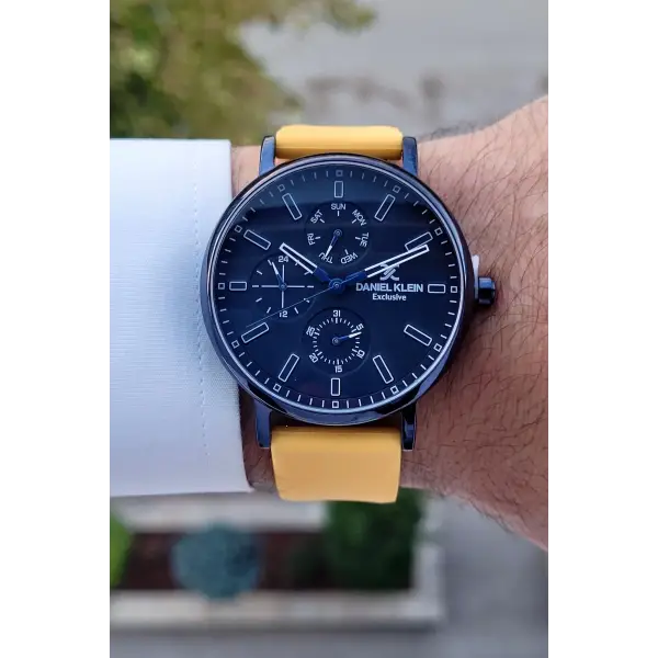 Daniel Klein DKISTE1272 Kasası Lacivert 4 Farklı Silikon Kordonlu İç Göstergeleri Aktif Hediye Paketli Erkek Kol Saati