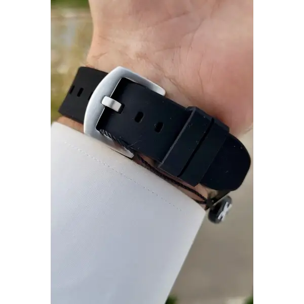 Daniel Klein DKISTE1276 Kasası Gümüş Kordonu Siyah Renk İç Göstergeleri Aktif Hediye Paketli Erkek Kol Saati