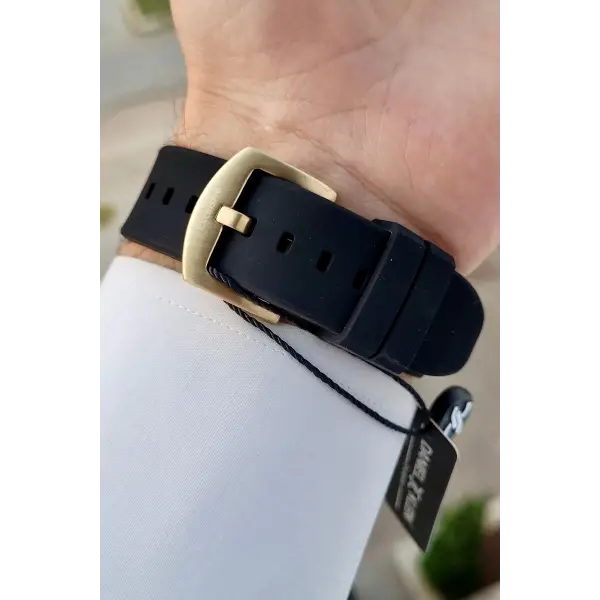 Daniel Klein DKISTE1277 Kasası Gold Kordonu Siyah Renk İç Göstergeleri Aktif Hediye Paketli Erkek Kol Saati