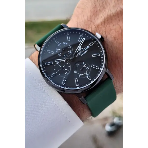 Daniel Klein DKISTE1271 Kasası Siyah 4 Farklı Silikon Kordonlu İç Göstergeleri Aktif Hediye Paketli Erkek Kol Saati