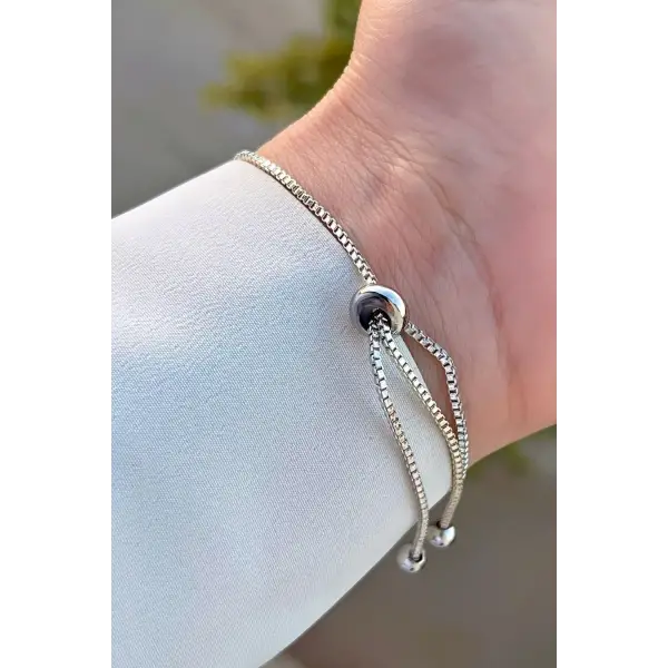 Gümüş Renk Yıldız Hediye Paketli Bileklik