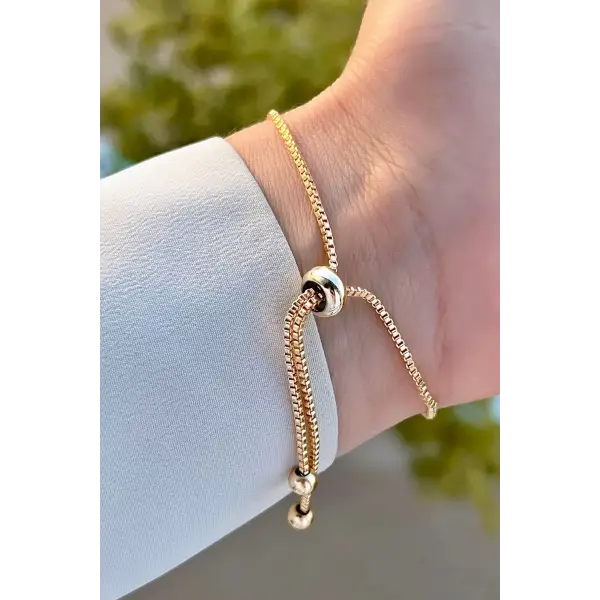 Gold Renk Yıldız Hediye Paketli Bileklik