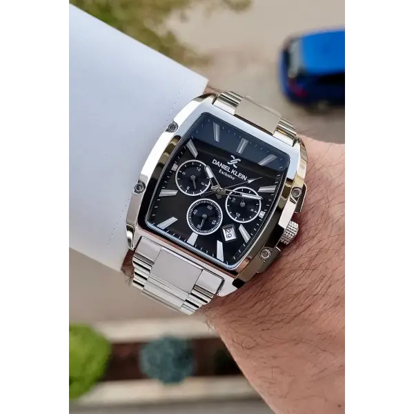 Daniel Klein DKISTE1292 Kadranı Siyah Kordonu Gümüş Renk İç Göstergeleri Aktif Hediye Paketli Erkek Kol Saati