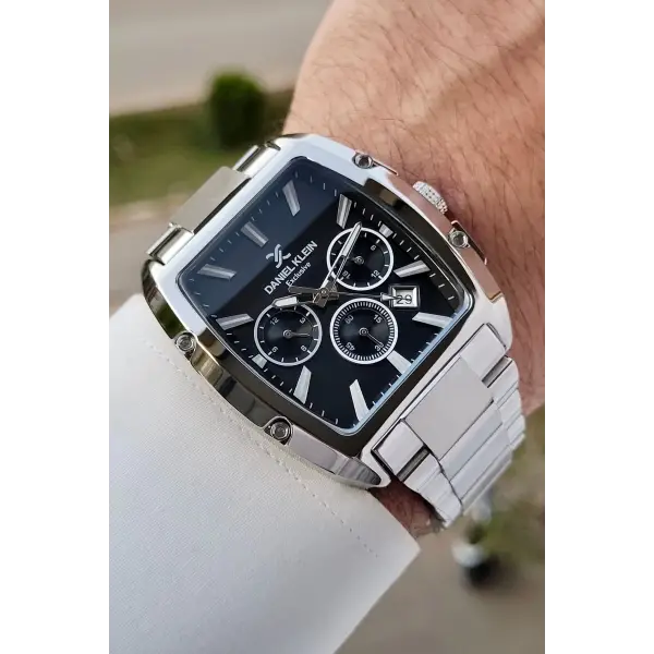 Daniel Klein DKISTE1292 Kadranı Siyah Kordonu Gümüş Renk İç Göstergeleri Aktif Hediye Paketli Erkek Kol Saati