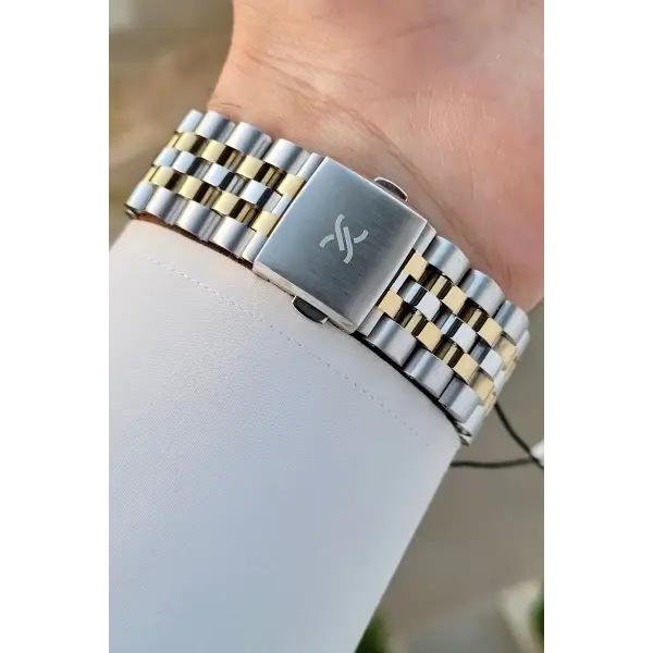 Daniel Klein DKISTE1288 Kadranı Yeşil Kordonu Gold Gümüş Renk Takvim ve Gün Fonksiyonlu Hediye Paketli Erkek Kol Saati