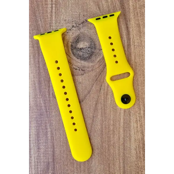 Sarı Renk Watch Uyumlu A Kalite 42mm 44mm 45mm 49mm 1/2/3/4/5/6/se/7/8/Ultra Akıllı Saat Kordonu