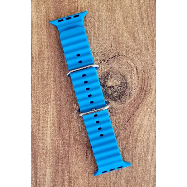 Mavi Renk Watch Uyumlu A Kalite 42mm 44mm 45mm 49mm 1/2/3/4/5/6/se/7/8/Ultra Akıllı Saat Kordonu