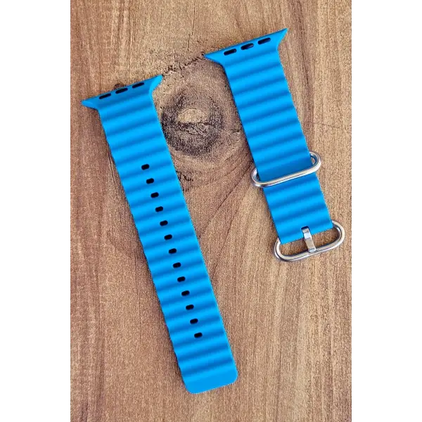 Mavi Renk Watch Uyumlu A Kalite 42mm 44mm 45mm 49mm 1/2/3/4/5/6/se/7/8/Ultra Akıllı Saat Kordonu