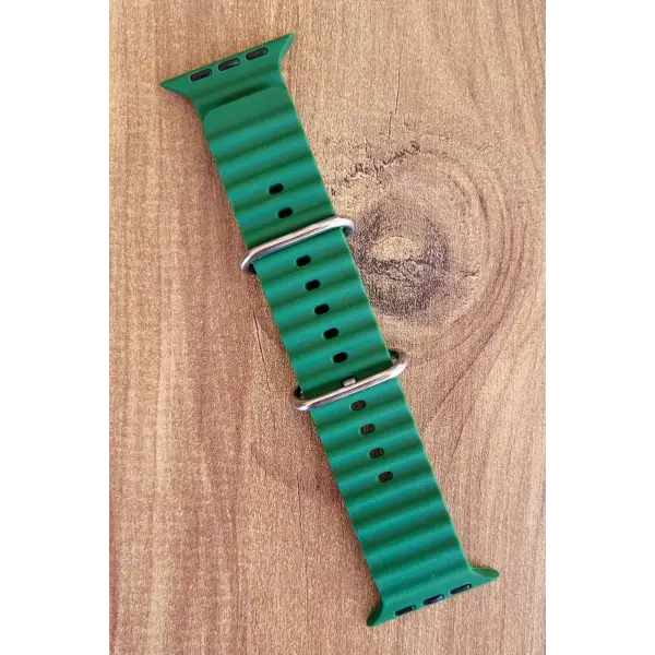 Yeşil Renk Watch Uyumlu A Kalite 42mm 44mm 45mm 49mm 1/2/3/4/5/6/se/7/8/Ultra Akıllı Saat Kordonu