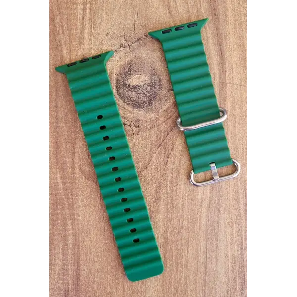 Yeşil Renk Watch Uyumlu A Kalite 42mm 44mm 45mm 49mm 1/2/3/4/5/6/se/7/8/Ultra Akıllı Saat Kordonu