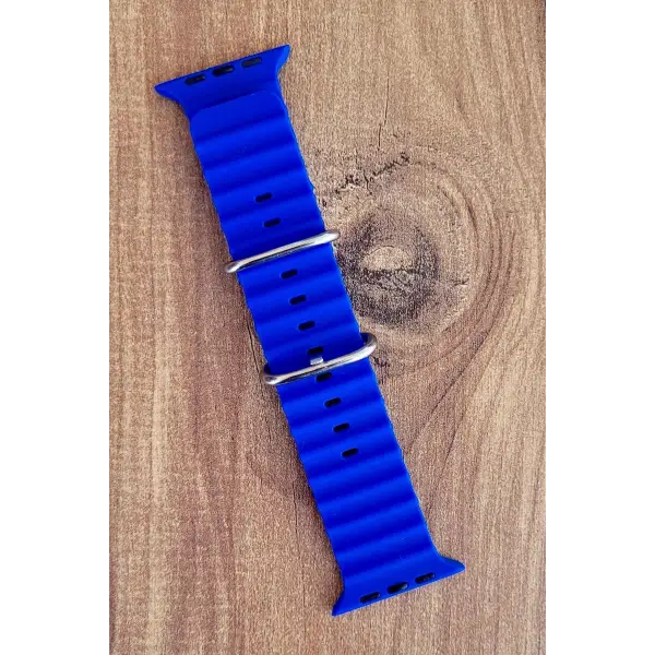 Saks Mavisi Renk Watch Uyumlu A Kalite 42 44 45 49 mm 1/2/3/4/5/6/se/7/8/Ultra Akıllı Saat Kordonu