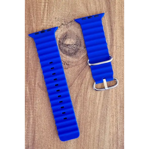 Saks Mavisi Renk Watch Uyumlu A Kalite 42 44 45 49 mm 1/2/3/4/5/6/se/7/8/Ultra Akıllı Saat Kordonu