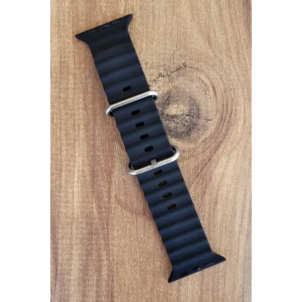 Siyah Renk Watch Uyumlu A Kalite 42mm 44mm 45mm 49mm 1/2/3/4/5/6/se/7/8/Ultra Akıllı Saat Kordonu