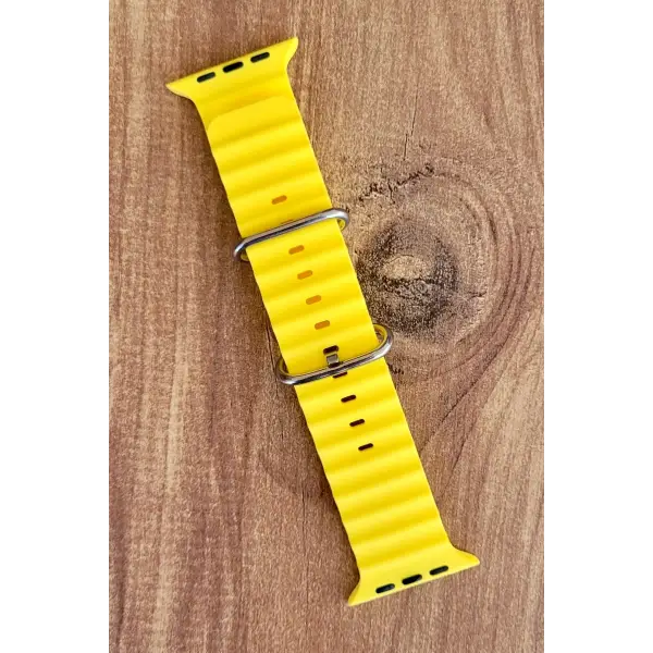 Sarı Renk Watch Uyumlu A Kalite 42mm 44mm 45mm 49mm 1/2/3/4/5/6/se/7/8/Ultra Akıllı Saat Kordonu